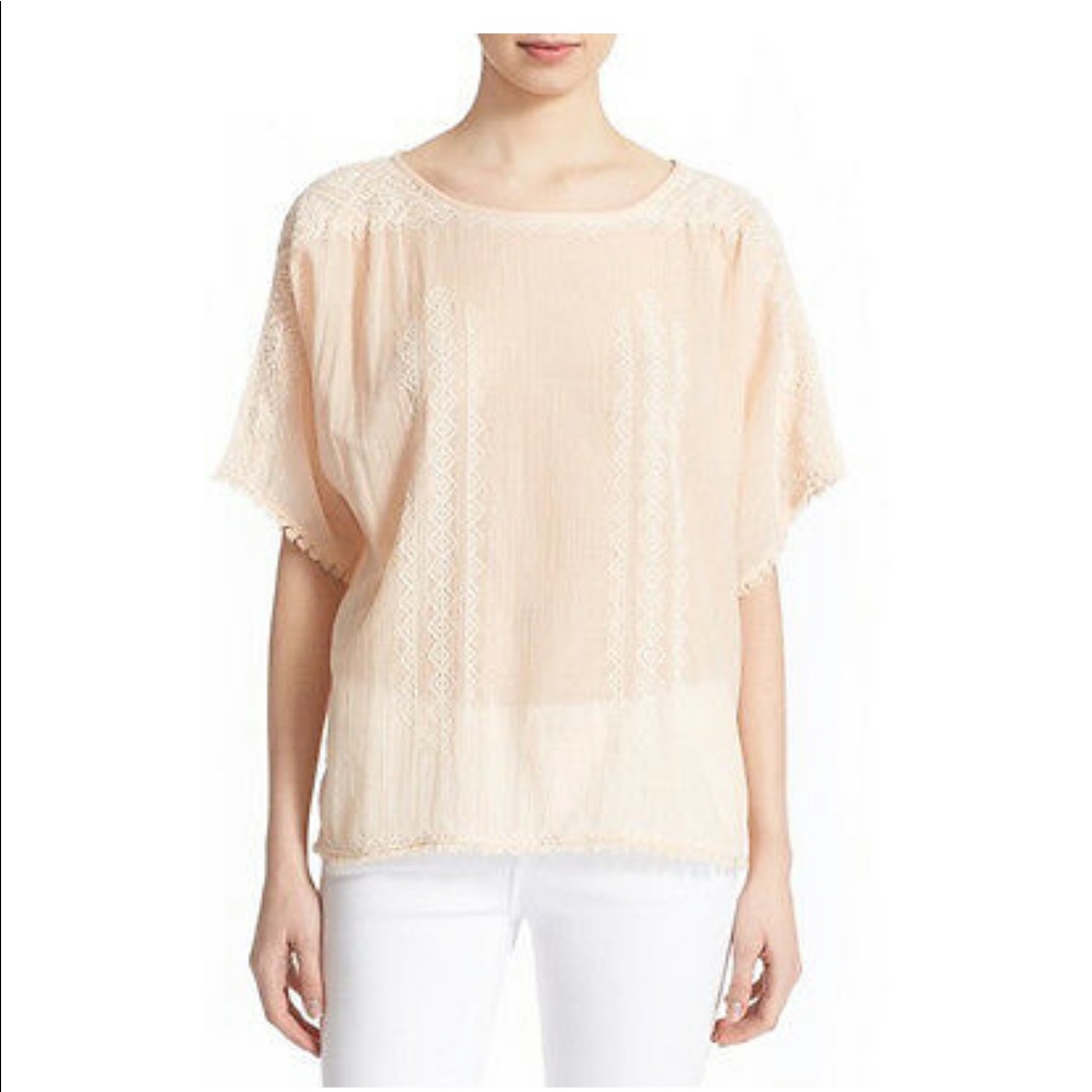 Joie 'Mahan' Women's Embroidered Porcelain Top